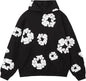 Graphic Hoodies Vintage Printed Hoodie Sweatshirt Casual Oversized Long Sleeve Streetwear Hooded Pullover M Black