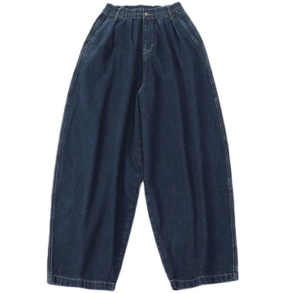 Nutriangee Men's Loose Fit Baggy Jeans Casual Streetwear Wide Leg Hip Hop Oversized Denim Pants Black 32