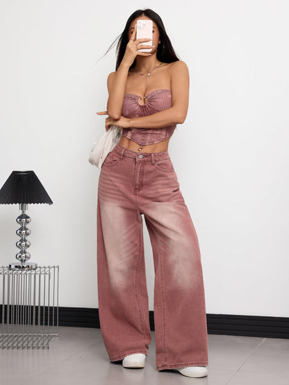 OYICAI Womens Baggy Jeans Wide Leg Denim Pants Y2k 90s Vintage Hip Hop Loose Long Trousers Streetwear High Waist Retro Casual 2000s Oversized Extreme Motion Jinco Skater,H28 Black,Large