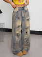 OYICAI Womens Baggy Jeans Wide Leg Denim Pants Y2k 90s Vintage Hip Hop Loose Long Trousers Streetwear High Waist Retro Casual 2000s Oversized Extreme Motion Jinco Skater,H28 Black,Large