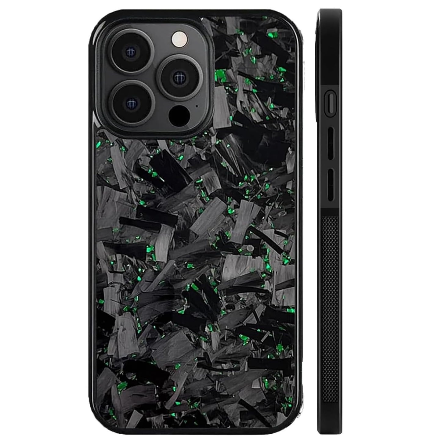 2025 New Forged Carbon Fiber Phone Case，Support Wireless Charging，Anti-Slip Sides，Magnetic All-Inclusive Protective Anti-Fall Case for iPhone 16 15 14 13 12 11 Pro Max (Red, 16 Pro Max)