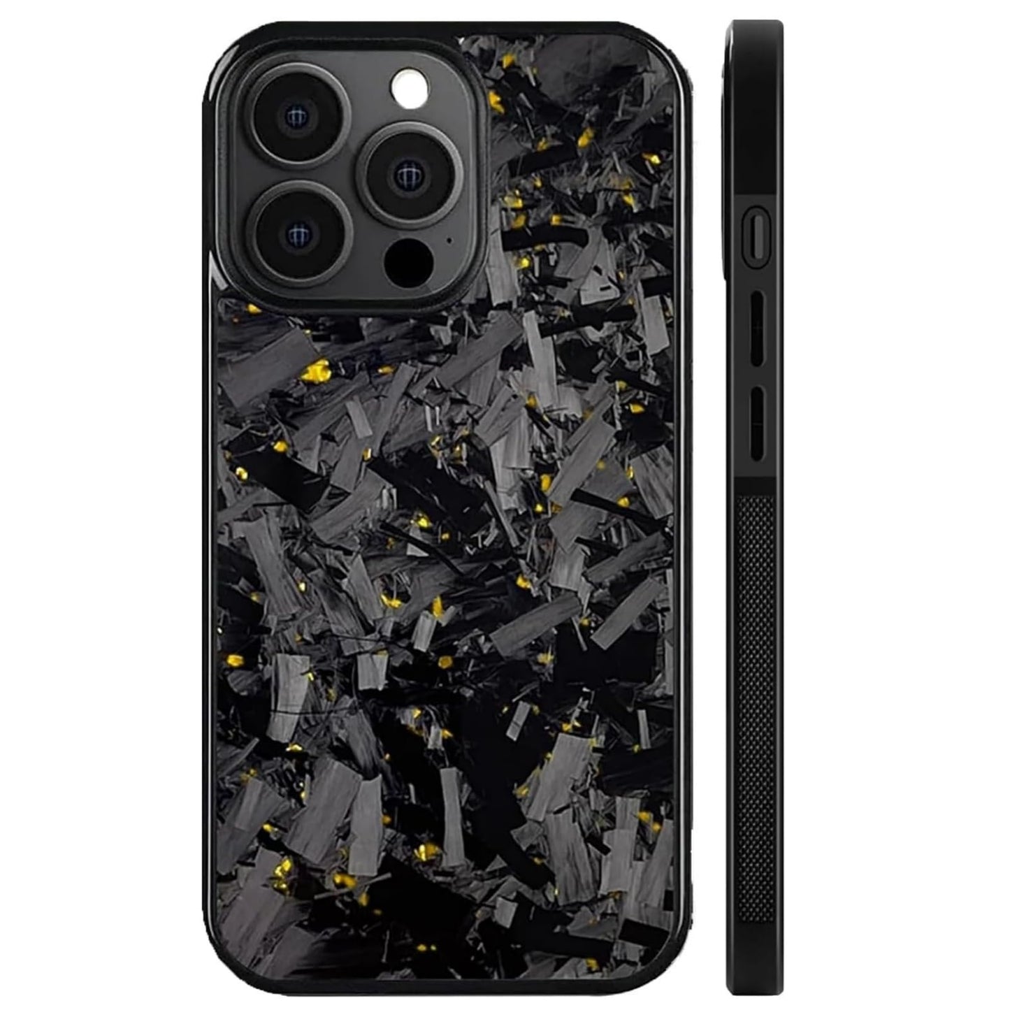 2025 New Forged Carbon Fiber Phone Case，Support Wireless Charging，Anti-Slip Sides，Magnetic All-Inclusive Protective Anti-Fall Case for iPhone 16 15 14 13 12 11 Pro Max (Red, 16 Pro Max)