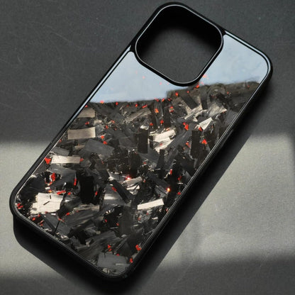 2025 New Forged Carbon Fiber Phone Case，Support Wireless Charging，Anti-Slip Sides，Magnetic All-Inclusive Protective Anti-Fall Case for iPhone 16 15 14 13 12 11 Pro Max (Red, 16 Pro Max)