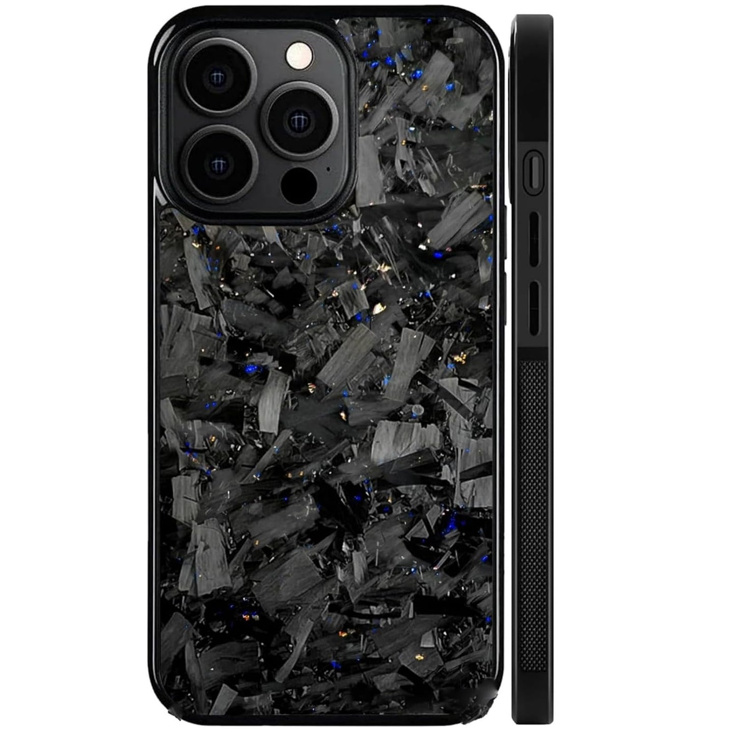 2025 New Forged Carbon Fiber Phone Case，Support Wireless Charging，Anti-Slip Sides，Magnetic All-Inclusive Protective Anti-Fall Case for iPhone 16 15 14 13 12 11 Pro Max (Red, 16 Pro Max)