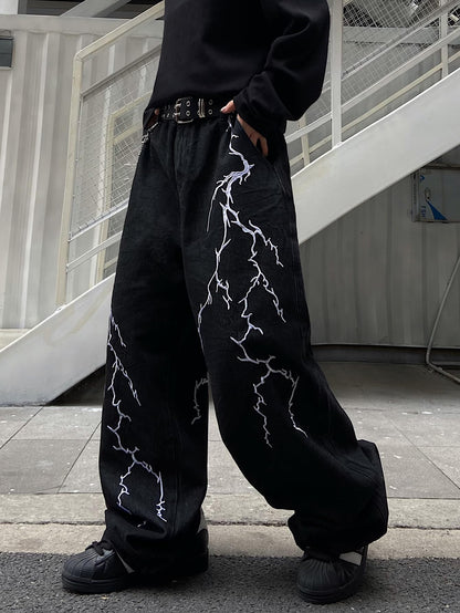 OYICAI Womens Baggy Jeans Wide Leg Denim Pants Y2k 90s Vintage Hip Hop Loose Long Trousers Streetwear High Waist Retro Casual 2000s Oversized Extreme Motion Jinco Skater,H28 Black,Large