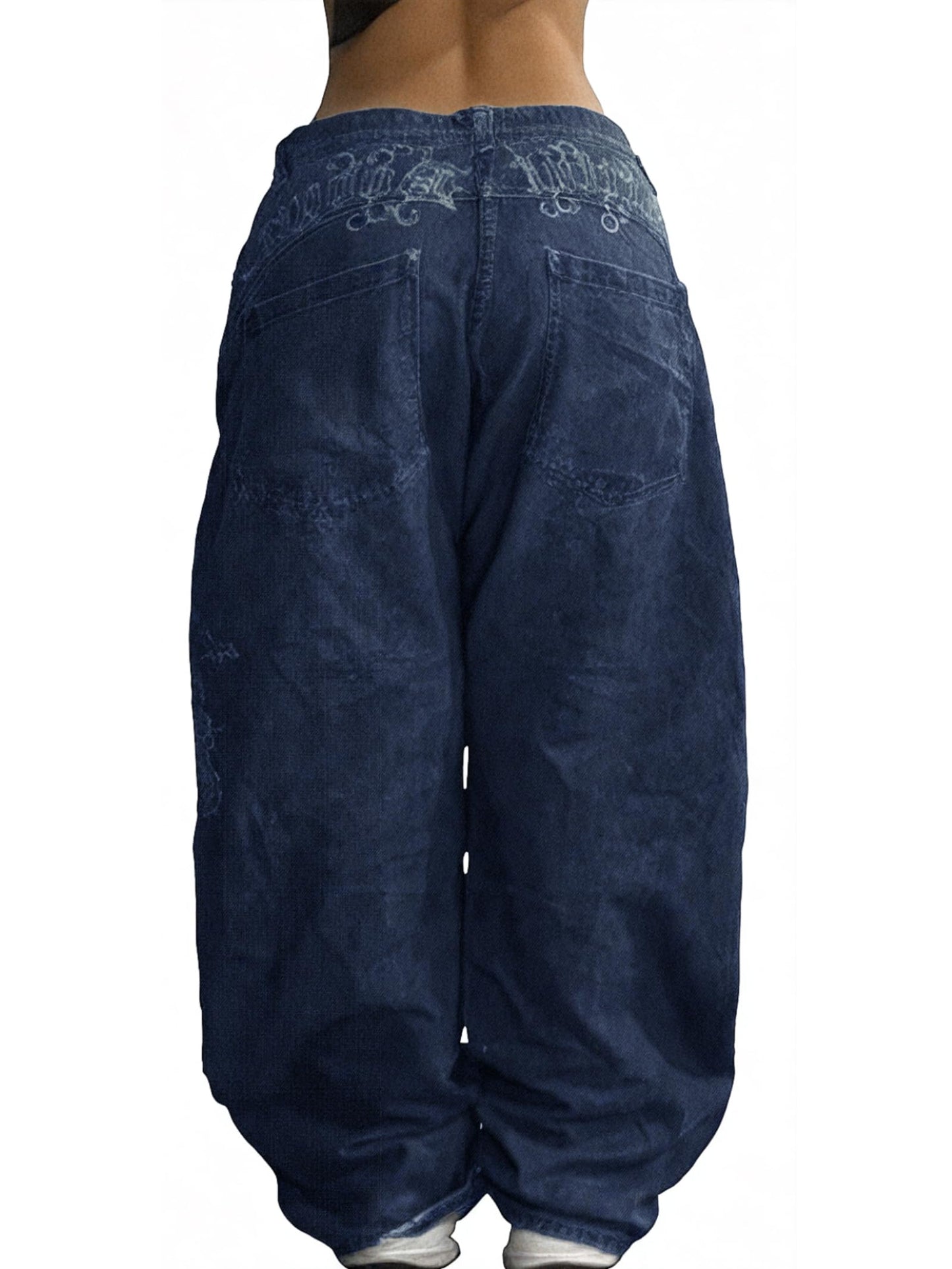 EMMIOL Women Hip Hop Baggy Jeans Wide Leg Mid-Low Waist Jeans Loose Boyfriends Pants 90s Vintage Denim Pants,Back-to-School Outfit