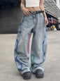 OYICAI Womens Baggy Jeans Wide Leg Denim Pants Y2k 90s Vintage Hip Hop Loose Long Trousers Streetwear High Waist Retro Casual 2000s Oversized Extreme Motion Jinco Skater,H28 Black,Large