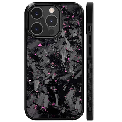 2025 New Forged Carbon Fiber Phone Case，Support Wireless Charging，Anti-Slip Sides，Magnetic All-Inclusive Protective Anti-Fall Case for iPhone 16 15 14 13 12 11 Pro Max (Red, 16 Pro Max)