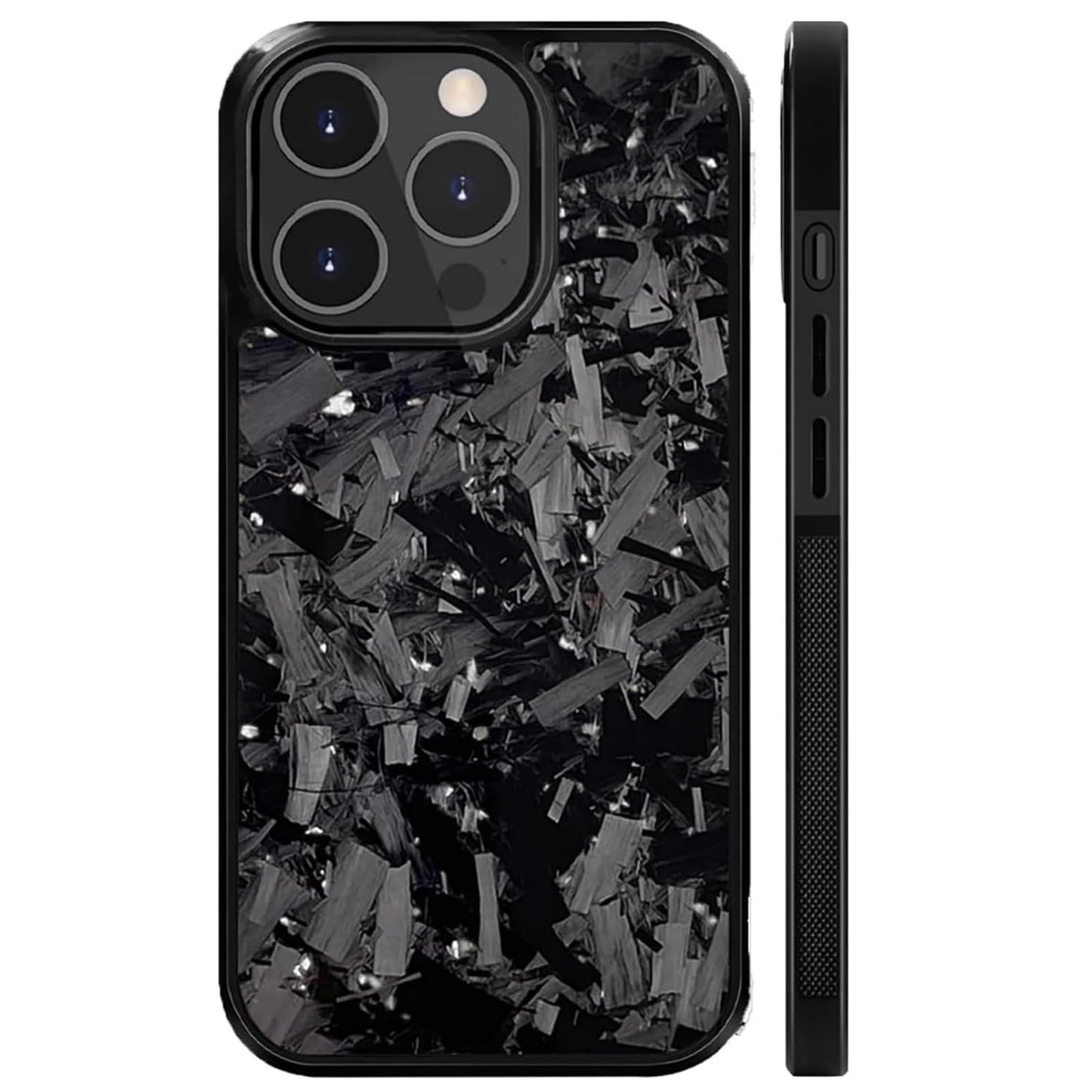 2025 New Forged Carbon Fiber Phone Case，Support Wireless Charging，Anti-Slip Sides，Magnetic All-Inclusive Protective Anti-Fall Case for iPhone 16 15 14 13 12 11 Pro Max (Red, 16 Pro Max)