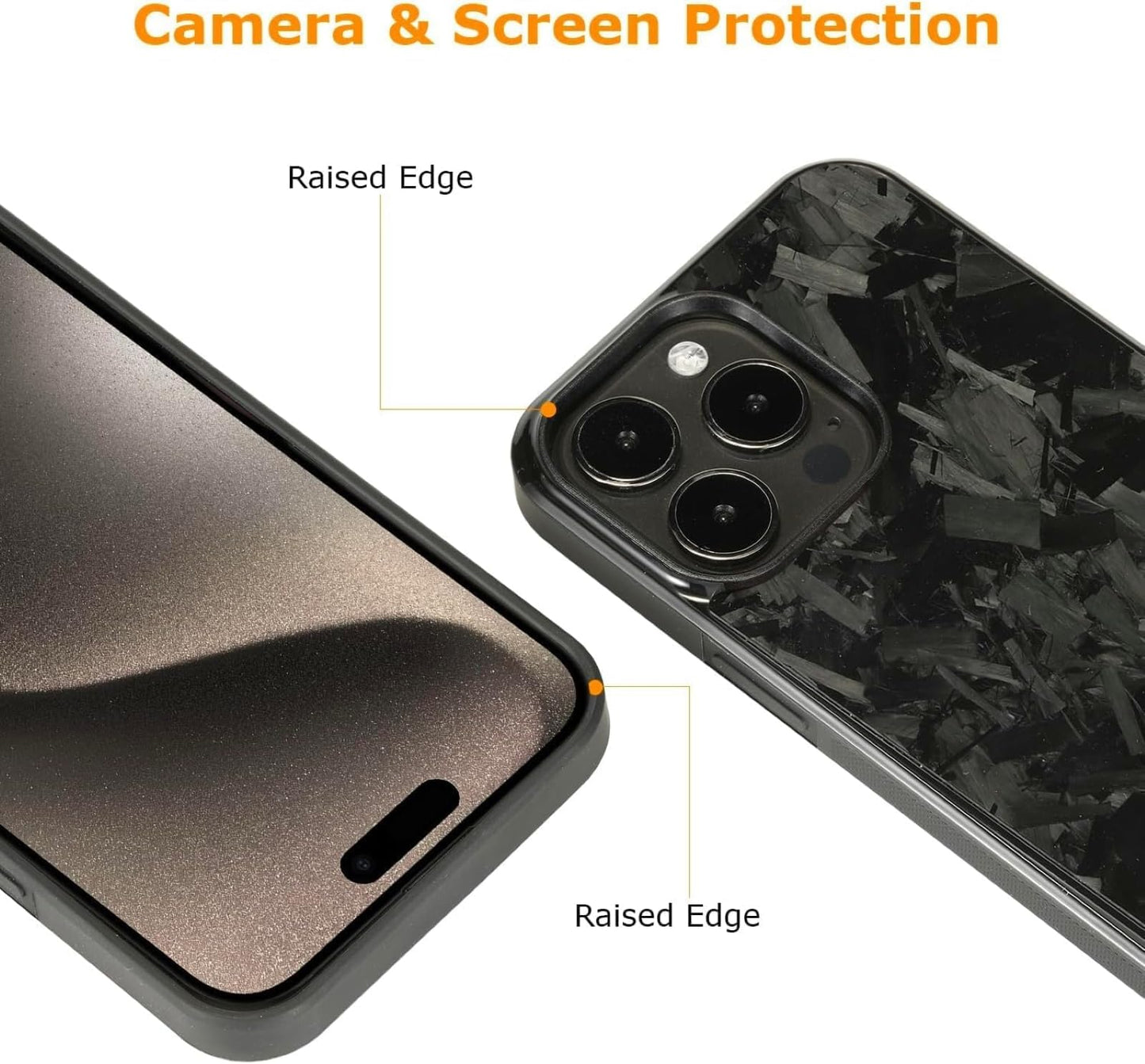 2025 New Forged Carbon Fiber Phone Case，Support Wireless Charging，Anti-Slip Sides，Magnetic All-Inclusive Protective Anti-Fall Case for iPhone 16 15 14 13 12 11 Pro Max (Red, 16 Pro Max)