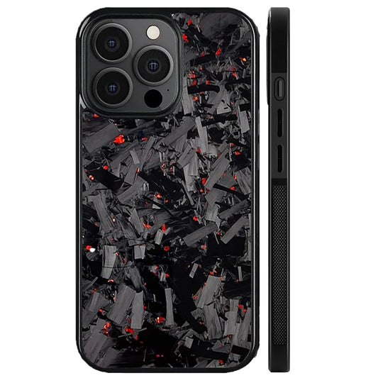 2025 New Forged Carbon Fiber Phone Case，Support Wireless Charging，Anti-Slip Sides，Magnetic All-Inclusive Protective Anti-Fall Case for iPhone 16 15 14 13 12 11 Pro Max (Red, 16 Pro Max)